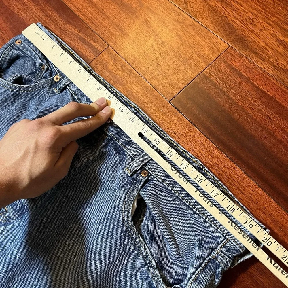 Levis 501 Jeans Mens 40x32 Blue Button Fly Denim Pants Faded Classic Original